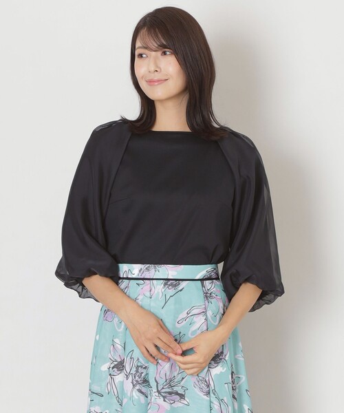 tシャツ コットンポンチコンビ プルオーバーカットソー レディース TO BE CHIC tシャツ コットンポンチコンビ プルオーバー