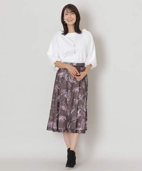 tシャツ コットンポンチコンビ プルオーバーカットソー レディース TO BE CHIC tシャツ コットンポンチコンビ プルオーバー