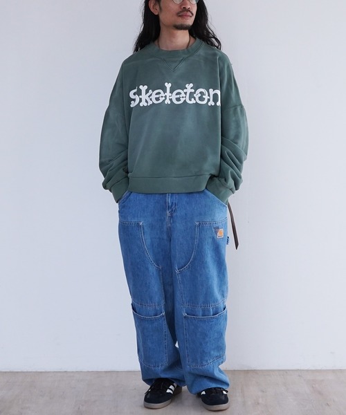 トレーナー スウェット DISCOVERED SUNBURN SKELTON SWEAT メンズ レディース
