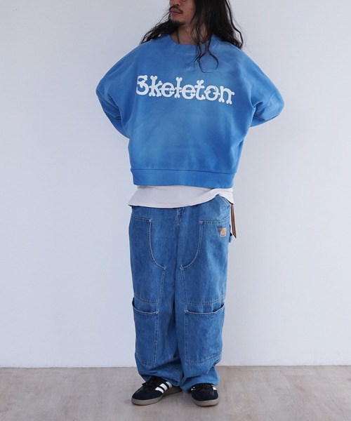 トレーナー スウェット DISCOVERED SUNBURN SKELTON SWEAT メンズ レディース