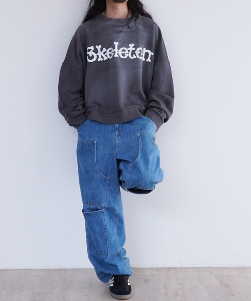 トレーナー スウェット DISCOVERED SUNBURN SKELTON SWEAT メンズ レディース