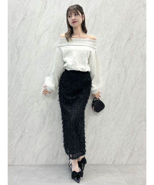 dazzlin フェザーライクレースIラインスカート dazzlin スカート フェザーライクレースIラインスカート