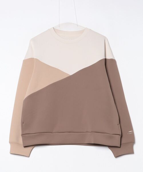 ニット セーター ティゴラ TIGORA ストレッチニットクルーネック レディース
