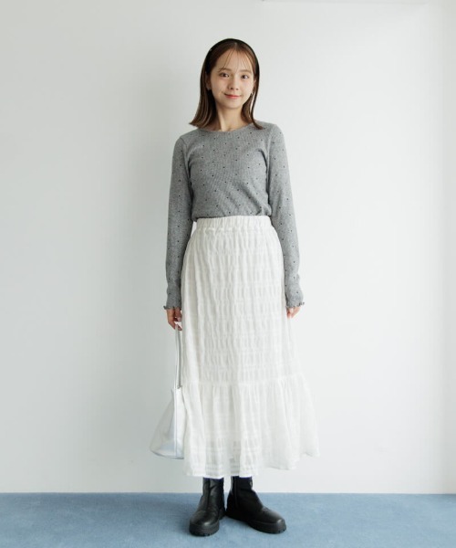 tシャツ ハートリブトップ3 レディース flower（ファッション） tシャツ ハートリブトップ3 レディース