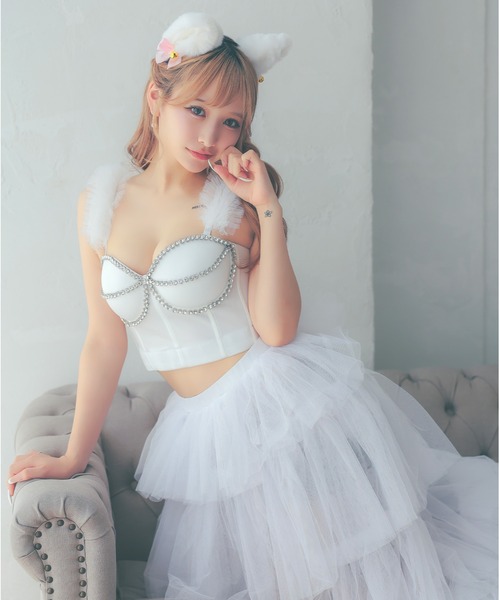 Tika コスプレ へそ出しビスチェ×ふわふわフィッシュテール