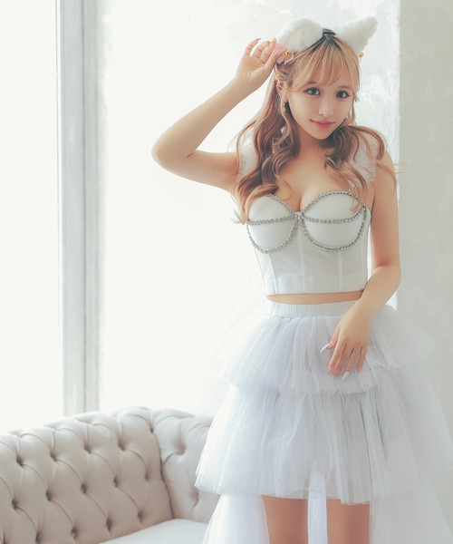 Tika コスプレ へそ出しビスチェ×ふわふわフィッシュテール