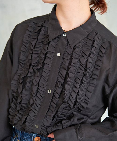 Spick＆Span ブラウス シャツ 「追加」コットンシルクフロント