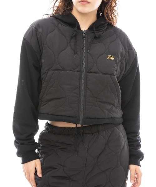 パーカー RVCA レディース RECESSION REVERSIBLE パーカー/ルーカリバーシブルジップアップドローコード付きパーカー レディース