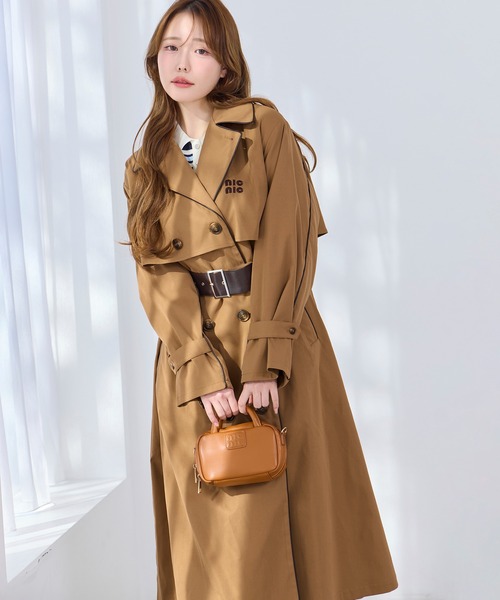 【関税・送料無料】PrettyLittleThing★クロップトレンチコート one after another NICE CLAUP トレンチコート コート