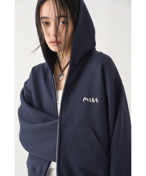 パーカー ＨＡＮＤ　ＷＨＩＴＴＥＮジップフーディ レディース MIESROHE パーカー HAND WHITTENジップフーディ