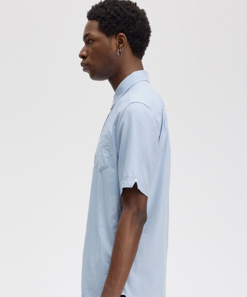 FRED PERRY 「FRED PERRY」 半袖シャツ S ライトグレー メンズ
