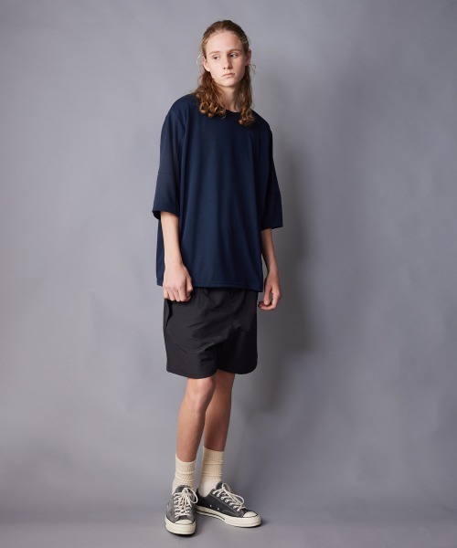 R★新品タグ付　ジュンハシモト　定価3万　リネンシャツ　袖ジュラルミンボタン rehacer（レアセル） tシャツ : Lanthanum Sleeve CS / ランタン