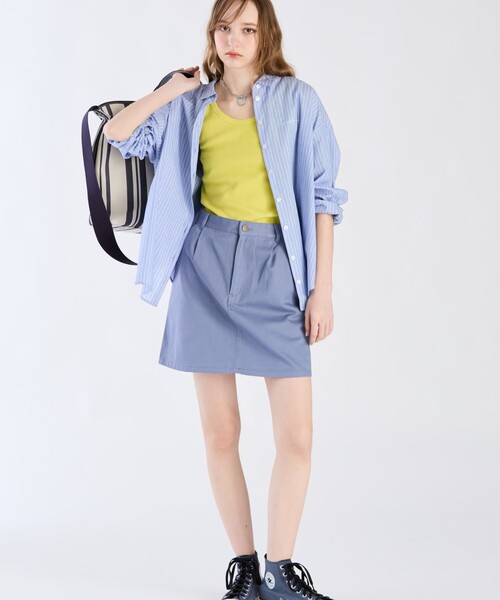 To b. by agnes ブラウス シャツ コットン ストライプ ロングスリーブ 