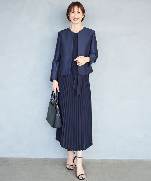 ワンピース シフォンプリーツ ワンピースの画像