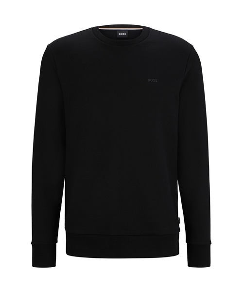 BOSS コットンテリー スウェットシャツ ラバープリントロゴ BOSS(HUGO BOSS) トレーナー スウェット コットンテリー