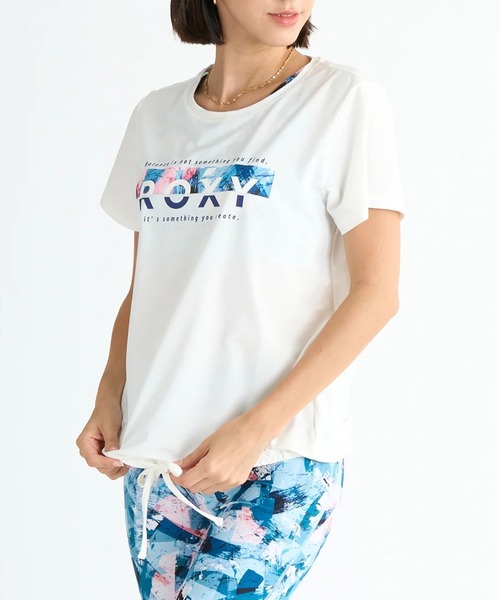 tシャツ 「ROXY/ロキシー」25SS YOUR FLAVA TEE/水陸両用速乾ドローコート付き半袖Tシャツ(ラッシュガード) レディース