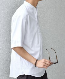 シャツ SHIPS any: BEZ TEXTILE マルチカラー ストライプ/ソリッド バンドカラー プルオーバー シャツ メンズ｜ZOZOTOWN Yahoo!店