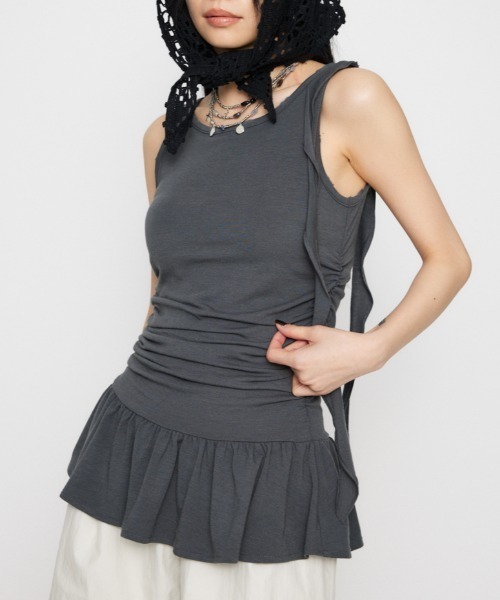 tシャツ CRASH POINT FRILL チュニック レディース