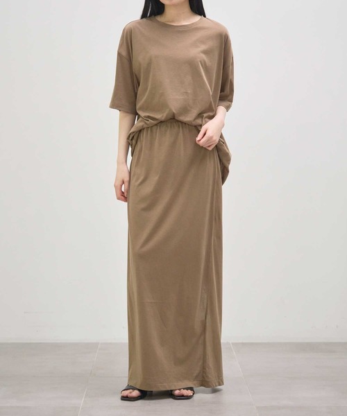 INSCRIRE カバースカート　アンスクリア INSCRIRE スカート 「INSCRIRE/アンスクリア」Light Jersey Long