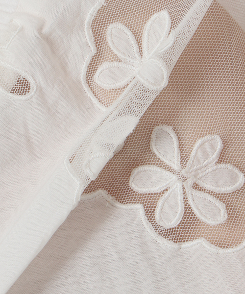IENA LA BOUCLE ブラウス シャツ レースエンブロボイルブラウス