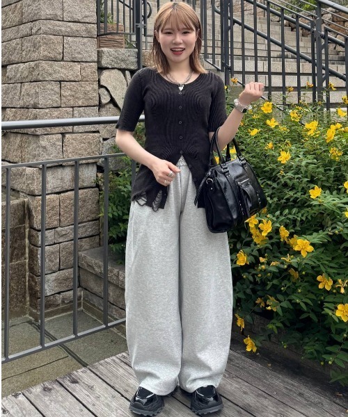 JEANASIS 接触冷感スウェットコクーンタックパンツ 接触冷感】スウェットコクーンタックパンツ/499177（スウェット