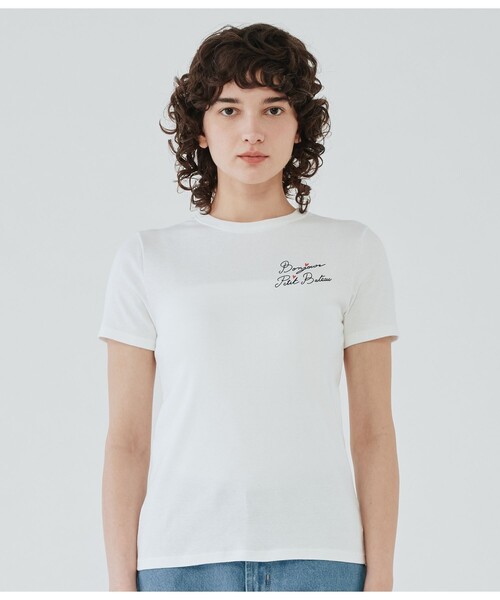 PETIT BATEAU tシャツ PBプリントクルーネック半袖Tシャツ