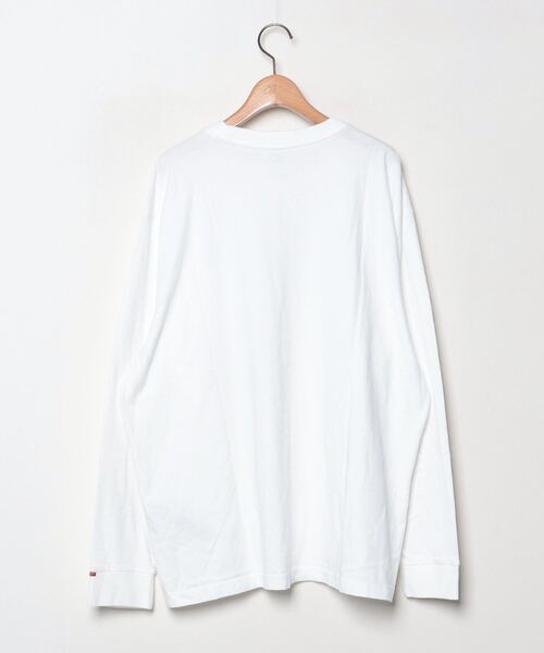 「Levi's」 刺繍長袖Tシャツ L ホワイト メンズ