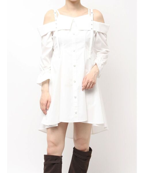 dazzlin（ダズリン） ワンピース レイヤードイレヘムシャツワンピース