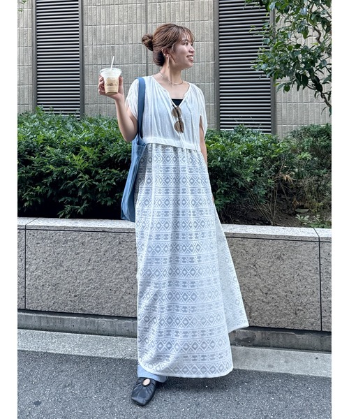 Ungrid（アングリッド） ワンピース メッシュレースノースリワンピース