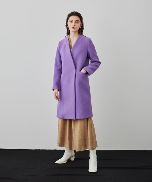 美品 UNITED TOKYO ノーカラー コート ブラック L UNITED TOKYO（ユナイテッドトウキョウ） ノーカラーコート 1 ブラウン