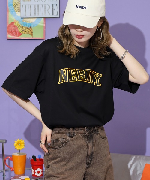 NERDY スマホショルダー tシャツ 半袖 T-SHIRTS Tシャツ レディース