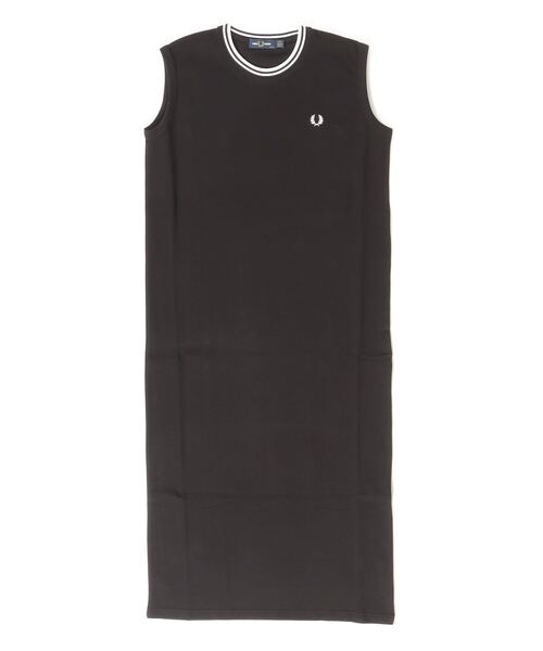 FRED PERRY ノースリーブロングワンピース ブラック UK 10 The Sleeveless Fred Perry Dress(8 350：BLACK): | FRED PERRY
