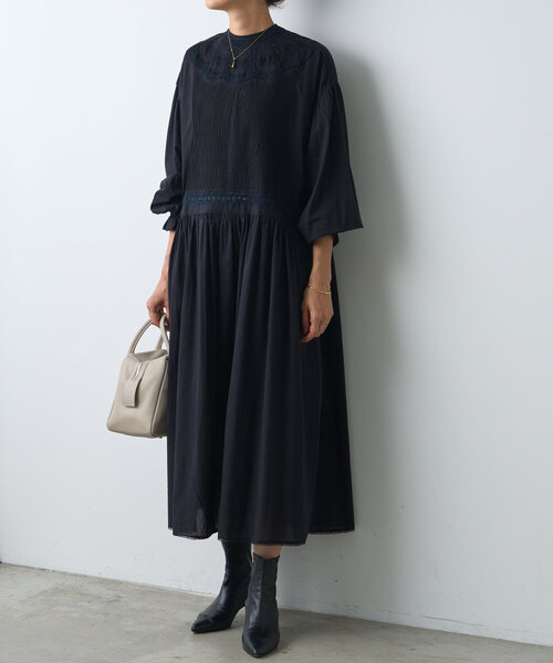 BEARDSLEY ブラック ロングワンピース 長袖 BEARDSLEY 「BEARDSLEY」 長袖ワンピース M ブラック レディース