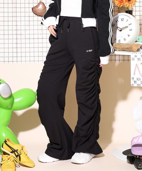 NERDY スウェットパンツ ジャージ シャーリングスウェットパンツ
