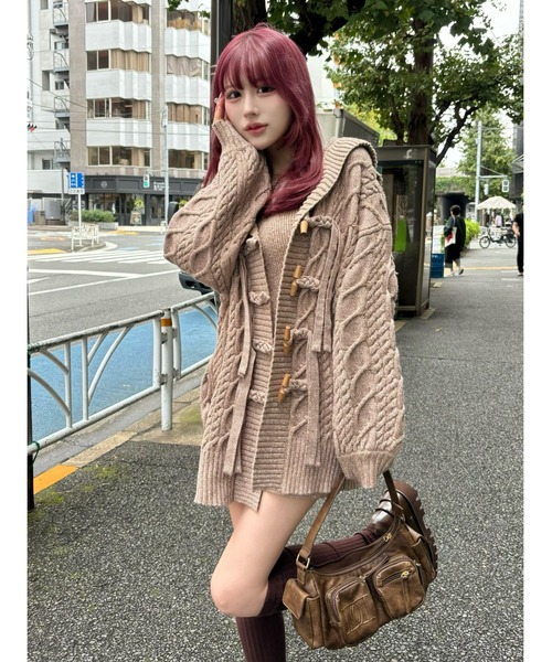 Darich（ダーリッチ） ワンピース ケーブルアンサンブルニットミニ