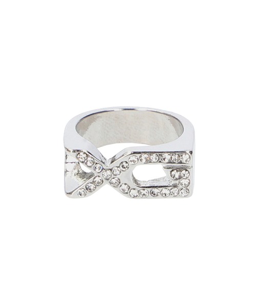 e.m. エックスガール コラボリング X-girl（エックスガール） 指輪 リング XG EMBLEM RHINESTONE RING