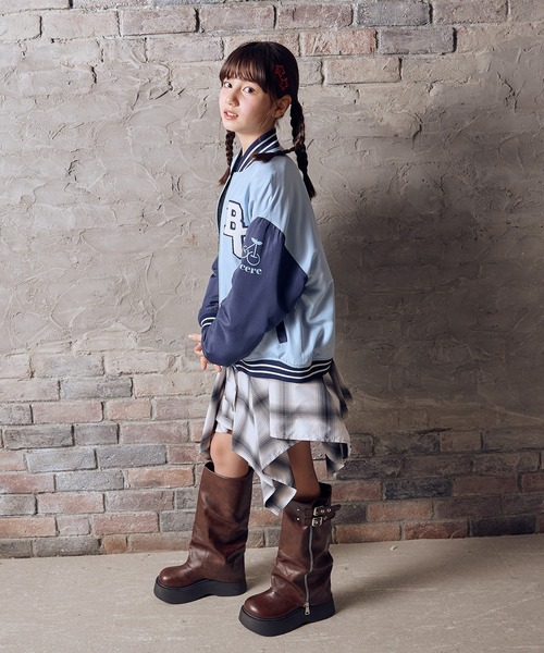 BISKEE スタジャン アウター 裏フリーススタジャン キッズ 子供服