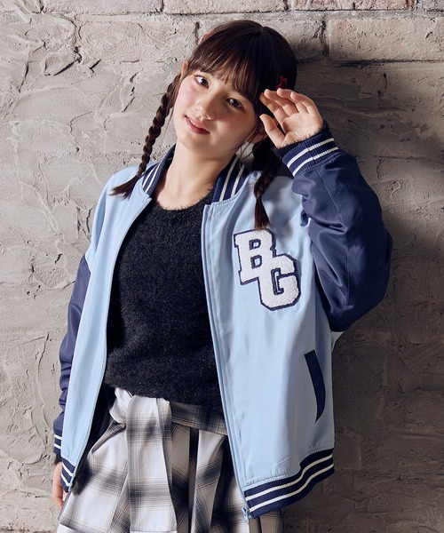 BISKEE スタジャン アウター 裏フリーススタジャン キッズ 子供服