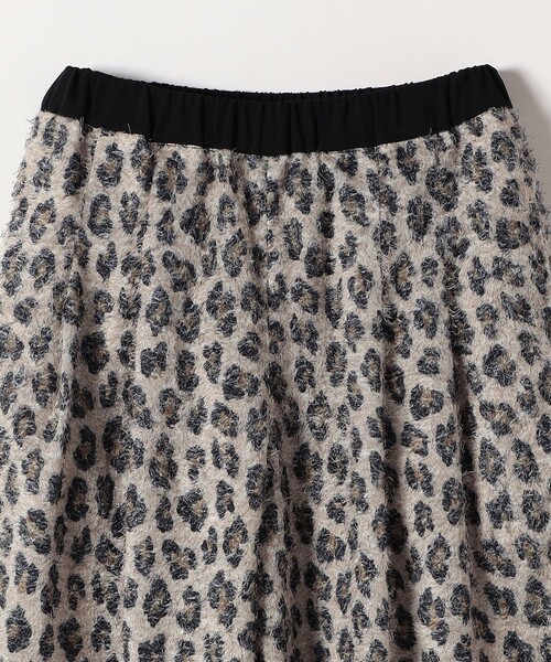 SHIPS any パンツ any:「手洗い可能」レオパード ジャカード ワイド