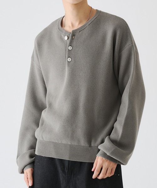 selle glant（セレグランテ） セーター ニット MILANO RIB HENLEY NECK