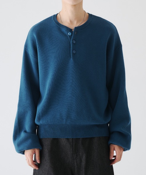 selle glant（セレグランテ） セーター ニット MILANO RIB HENLEY NECK