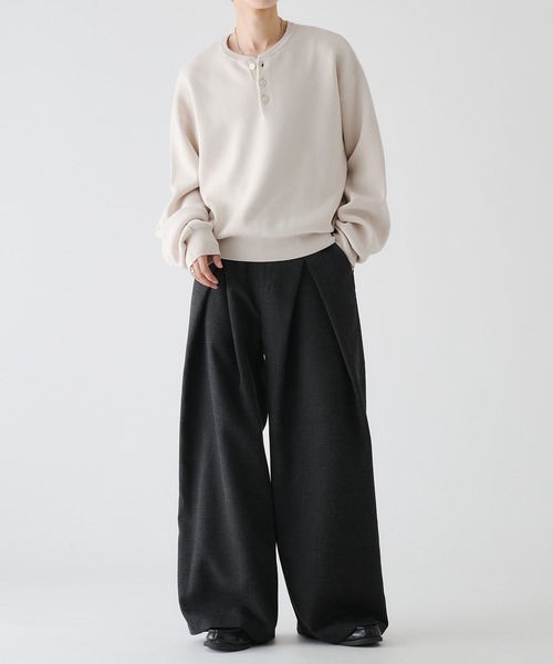 selle glant（セレグランテ） セーター ニット MILANO RIB HENLEY NECK