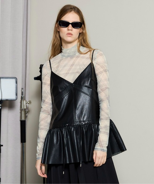 MAISON SPECIAL（メゾンスペシャル） チュニック Vegan Leather Peplum