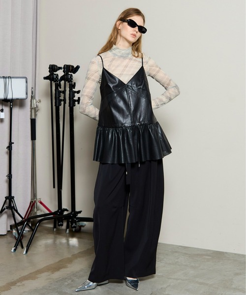 MAISON SPECIAL（メゾンスペシャル） チュニック Vegan Leather Peplum