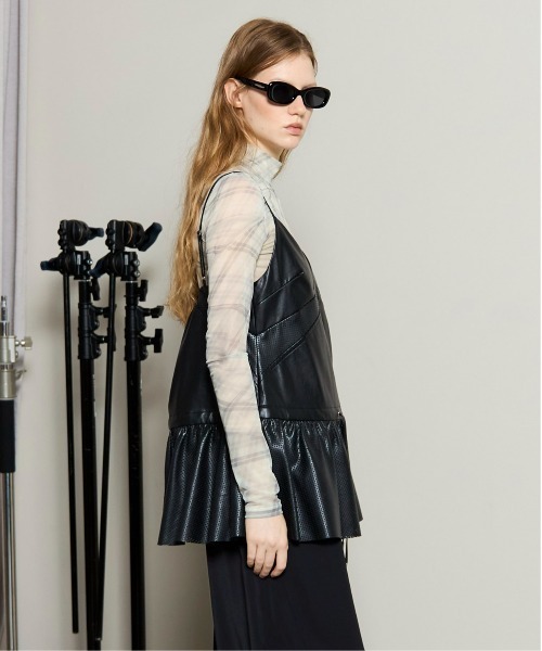 MAISON SPECIAL（メゾンスペシャル） チュニック Vegan Leather Peplum