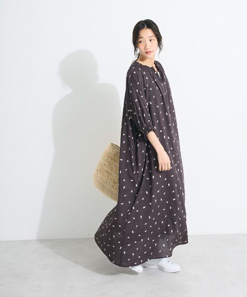 「CRAFT STANDARD BOUTIQUE」 半袖ワンピース FREE グレー レディース_画像6