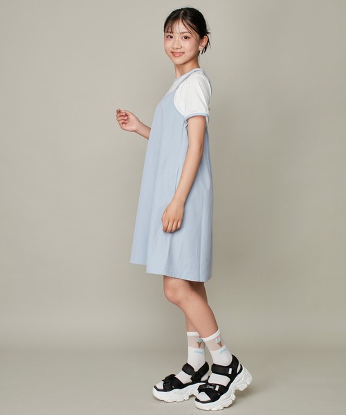 「JENNI love」 「KIDS」半袖ワンピース 150cm サックスブルー キッズ_画像6
