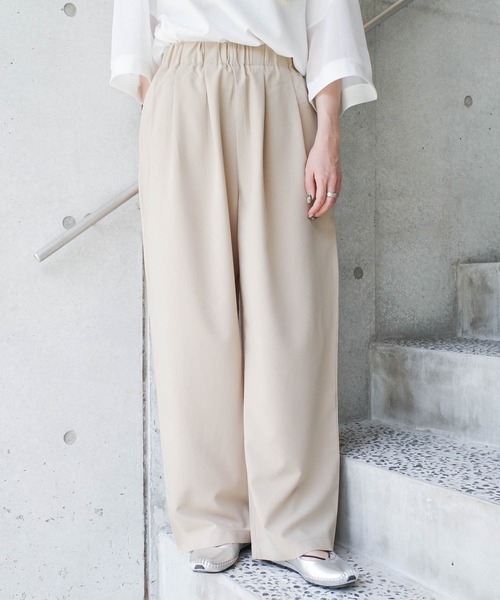 パンツ SWITCH by ARCH/タックウエストストレートパンツ レディース