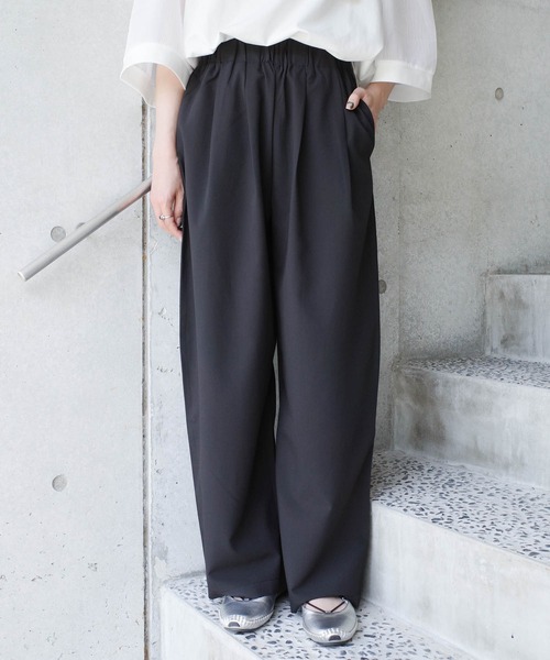 パンツ SWITCH by ARCH/タックウエストストレートパンツ レディース