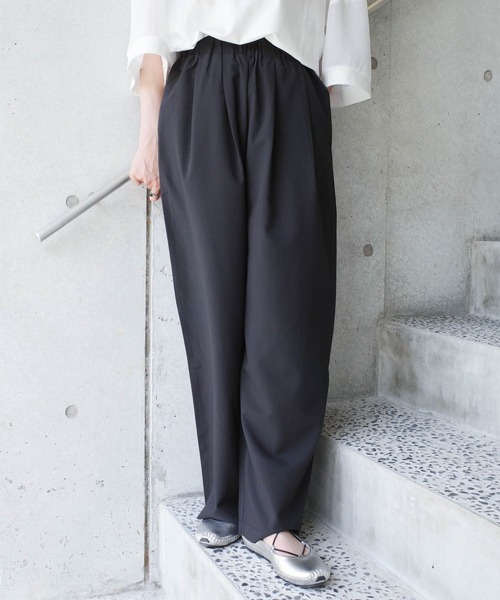 パンツ SWITCH by ARCH/タックウエストストレートパンツ レディース